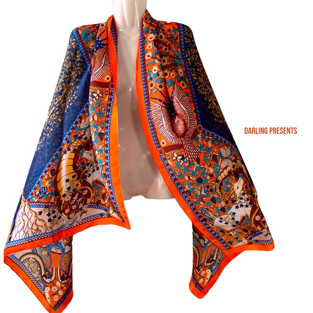 Tree Print Graphic Scarf Women Color Multi